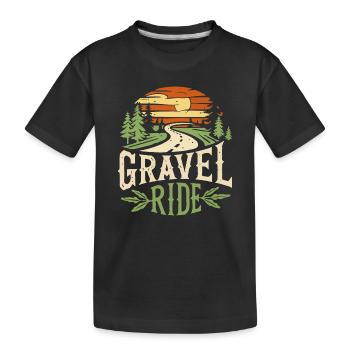 Aventure sur gravier - T-shirt bio Premium Enfant - noir - Devant