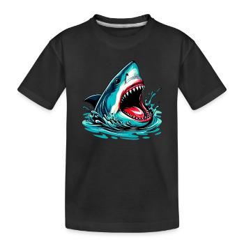 Hai - Kinder Premium Bio T-Shirt - Schwarz - Vorne