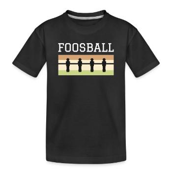 Tischfußball Retro - Kinder Premium Bio T-Shirt - Schwarz - Vorne