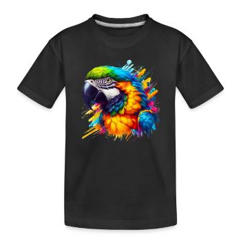 Perroquet - T-shirt bio Premium Enfant - noir - Devant