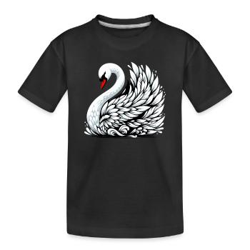 Cygne - T-shirt bio Premium Enfant - noir - Devant