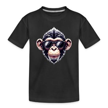 Lunettes de Singe Polygone - T-shirt bio Premium Enfant - noir - Devant