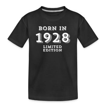 1928, date de naissance, année de naissance - T-shirt bio Premium Enfant - noir - Devant