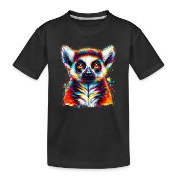 Lemur - Kids' Premium Organic T-Shirt - black - Front