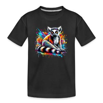 Lemur - Kids' Premium Organic T-Shirt - black - Front