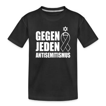 Contre tout antisémitisme - T-shirt bio Premium Enfant - noir - Devant