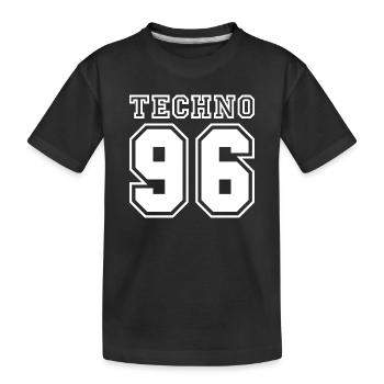 TECHNO 96 - Kids' Premium Organic T-Shirt - black - Front