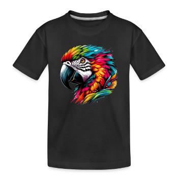 Perroquet - T-shirt bio Premium Enfant - noir - Devant