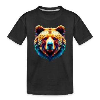 Ours polygonal - T-shirt bio Premium Enfant - noir - Devant