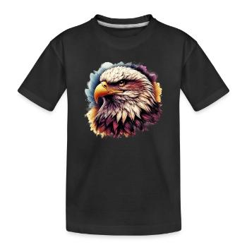Adler - Kinder Premium Bio T-Shirt - Schwarz - Vorne