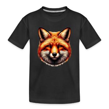 Fuchs - Kinder Premium Bio T-Shirt - Schwarz - Vorne