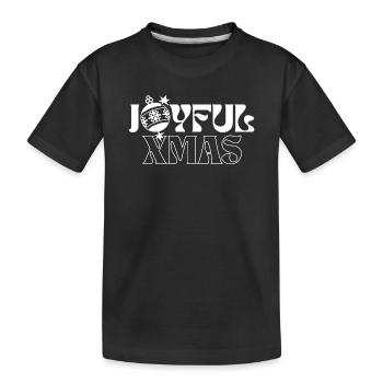 Joie de Noël festive Conception graphique - T-shirt bio Premium Enfant - noir - Devant