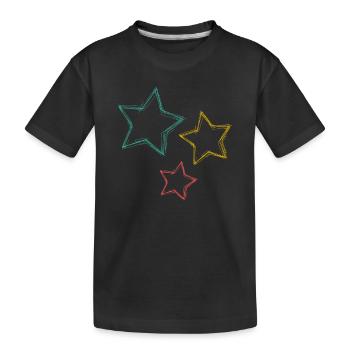 NOËL. ETOILE. ETOILES. CHRISTMAS. JOUR DE L'AN - T-shirt bio Premium Enfant - noir - Devant
