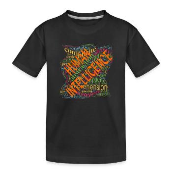 Human Intelligence nuage - T-shirt bio Premium Enfant - noir - Devant