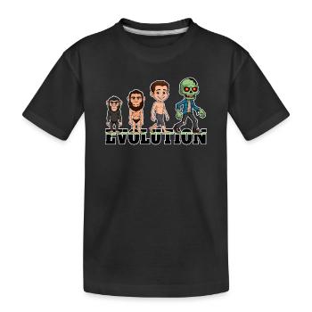 Evolution Zombie - Kinder Premium Bio T-Shirt - Schwarz - Vorne