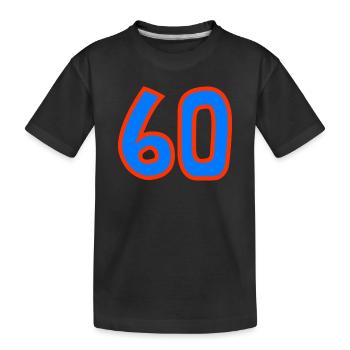 60. 60 ANS. 60e ANNIVERSAIRE. ANNIVERSAIRE 60 ANS. - T-shirt bio Premium Enfant - noir - Devant