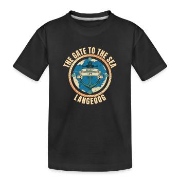 The Gate to the Sea - Langeoog - Kinder Premium Bio T-Shirt - Schwarz - Vorne