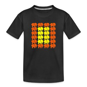 ELEFANT - Kinder Premium Bio T-Shirt - Schwarz - Vorne
