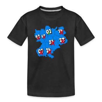 Région Rhône-Alpes - T-shirt bio Premium Enfant - noir - Devant