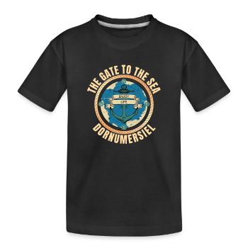 The Gate to the Sea - Dornumersiel - Kinder Premium Bio T-Shirt - Schwarz - Vorne