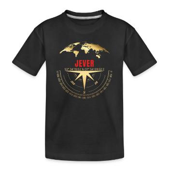 Koordinaten Jever - Kinder Premium Bio T-Shirt - Schwarz - Vorne