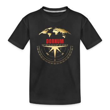 Koordinaten Dornum - Kinder Premium Bio T-Shirt - Schwarz - Vorne