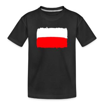 Polnische Flagge von Polen Flagge PL - Kinder Premium Bio T-Shirt - Schwarz - Vorne
