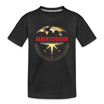 Koordinaten Berchtesgaden - Kinder Premium Bio T-Shirt - Schwarz - Vorne