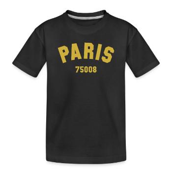 8e arrondissement de PARIS - T-shirt bio Premium Enfant - noir - Devant