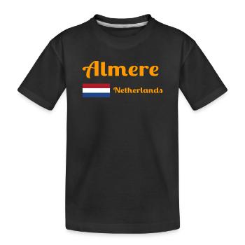 Almere Niederlande - Stilvolle Drucke - Kinder Premium Bio T-Shirt - Schwarz - Vorne