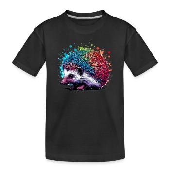 Hérisson - T-shirt bio Premium Enfant - noir - Devant