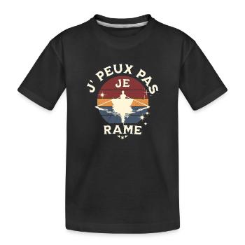 J peux pas, je rame. - T-shirt bio Premium Enfant - noir - Devant