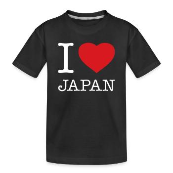 I LOVE JAPAN - Kids' Premium Organic T-Shirt - black - Front