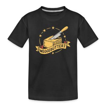 Drôle beurré - T-shirt bio Premium Enfant - noir - Devant