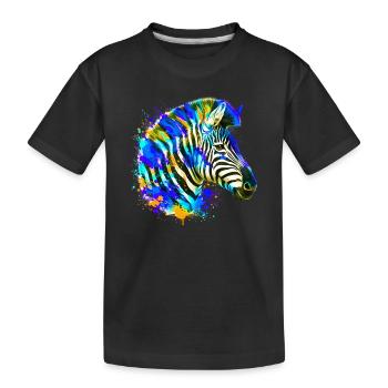 Zèbre - T-shirt bio Premium Enfant - noir - Devant