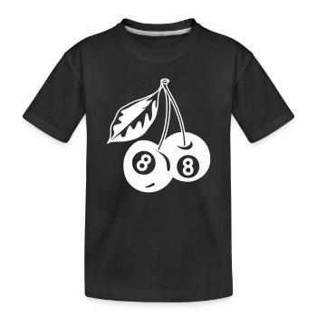 Cerises à 8 boules minimalistes et créatives - T-shirt bio Premium Enfant - noir - Devant