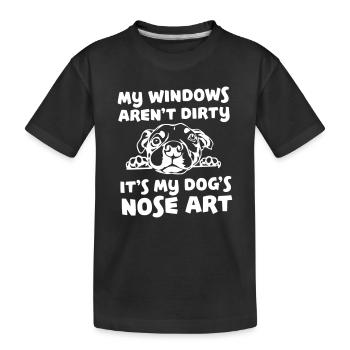 Lustiges Hundenasen-Kunst-Zitat - Kinder Premium Bio T-Shirt - Schwarz - Vorne