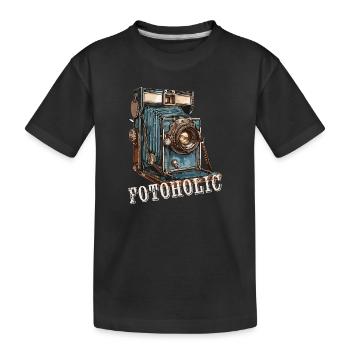 Fotoholic - Kinder Premium Bio T-Shirt - Schwarz - Vorne