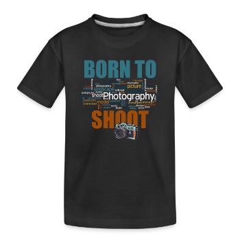 Born to shoot - Kinder Premium Bio T-Shirt - Schwarz - Vorne