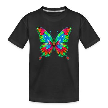 Butterfly - Kids' Premium Organic T-Shirt - black - Front