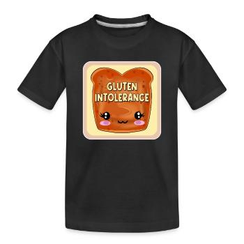 GLUTENUNVERTRÄGLICHKEIT ZÖLIAKIE - Kinder Premium Bio T-Shirt - Schwarz - Vorne