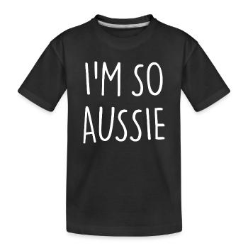 I'M SO AUSSIE Australien - Kinder Premium Bio T-Shirt - Schwarz - Vorne