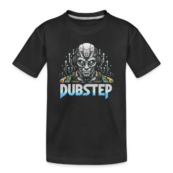 Dubstep Cyborg - Kids' Premium Organic T-Shirt - black - Front