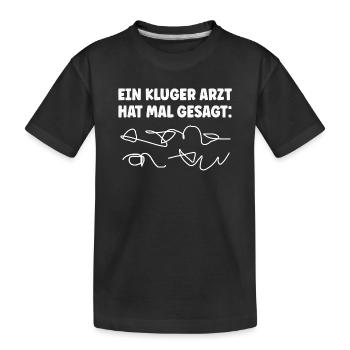 Arzt Doktor Ärzte - Kinder Premium Bio T-Shirt - Schwarz - Vorne
