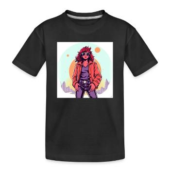 Style des années 90 - T-shirt bio Premium Enfant - noir - Devant