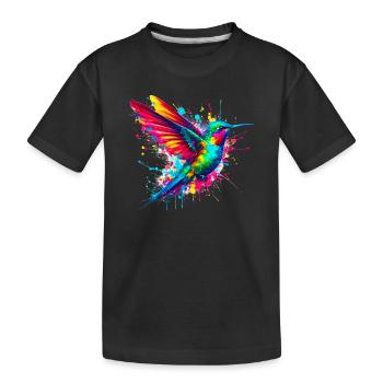 Kolibri - Kinder Premium Bio T-Shirt - Schwarz - Vorne