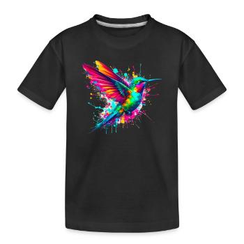 Hummingbird - Kids' Premium Organic T-Shirt - black - Front
