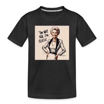Je ne suis pas vieux, je suis un classique - T-shirt bio Premium Enfant - noir - Devant
