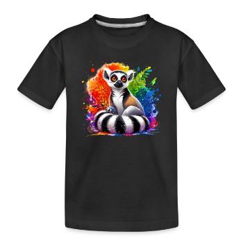 Lemur - Kids' Premium Organic T-Shirt - black - Front