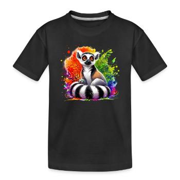 Lemur - Kids' Premium Organic T-Shirt - black - Front